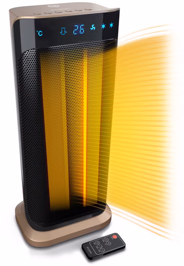 Fan heater remote control, energy-saving, quiet, oscillation, ceramic heater