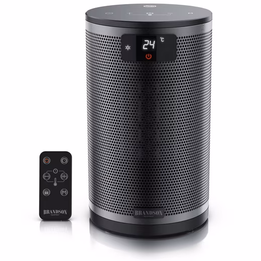 Fan Heater Ceramic Heater, 2 Heat Settings, ECO Mode, Remote Control