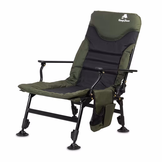 Fishing Chair Fishing Chair Fir Green/Black, Height Adjustable, Foldable Cam