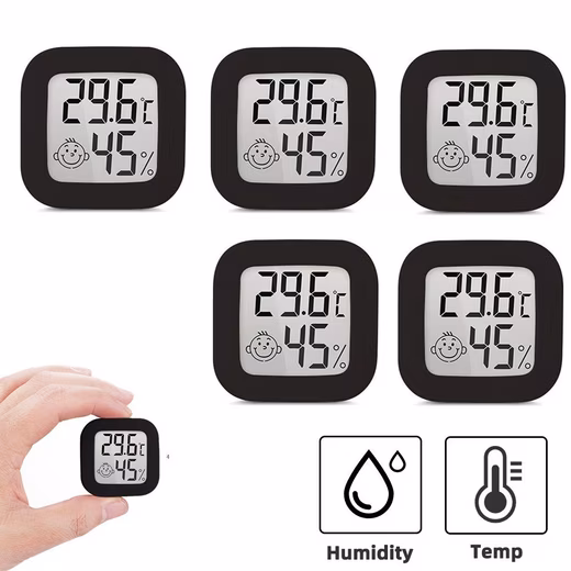 Hygrometer Digital Thermo-Hygrometer Thermometer Temperature Meter Set of 5