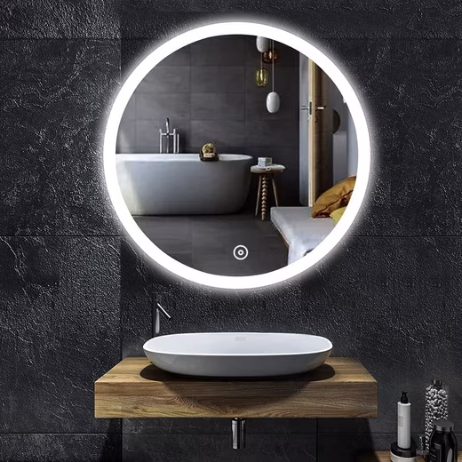 Bathroom Mirror Wall Mirror with Touch Switch LED Lighting Mirror
