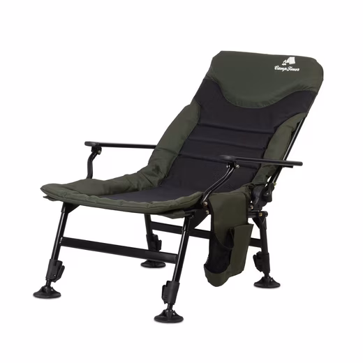 Fishing Chair Fishing Chair Fir Green/Black, Height Adjustable, Foldable Cam - Image 4