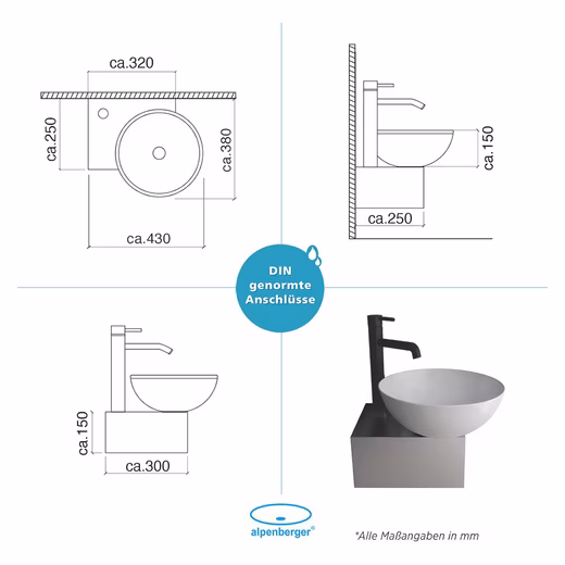 Countertop washbasin ceramic washbasin on stainless steel box - Mini washbasin - Image 5