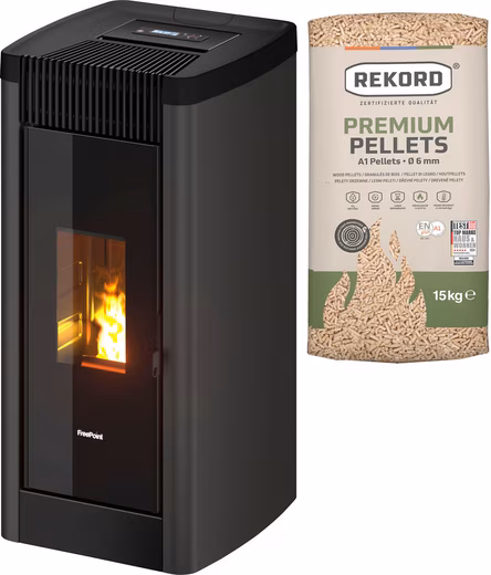 Pellet stove Steel 9 metal anthracite