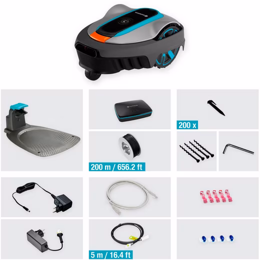 GARDENA robotic lawnmower smart SILENO city 600m² set - Image 2