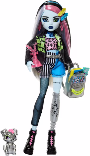 Frankie Stein dress-up doll with pet Watzie