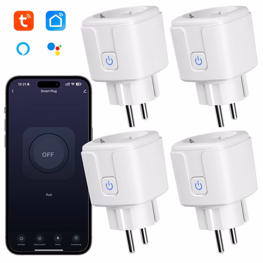 4-way 16A smart socket with app control, Wi-Fi socket, smart plug