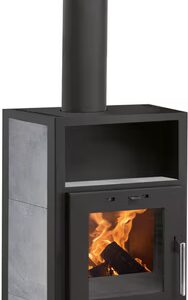 Wood-burning stove "Texas" Soapstone ceramic, steel body, black