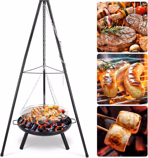 Fire bowl with height-adjustable chain (200 cm)