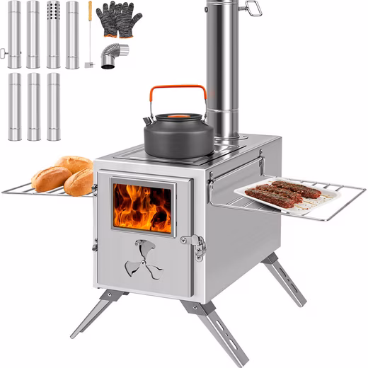 Fireplace Hot Tent Stove, Camping Wood Stove for Tent, Portable Wood Stove