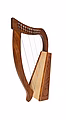 Gitalele Celtic Harp 12 strings + tuning key + spare strings - Image 5