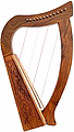 Gitalele Celtic Harp 12 strings + tuning key + spare strings - Image 4