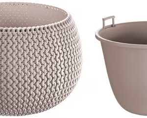"Splofy Bowl" planter in a chic knitted look