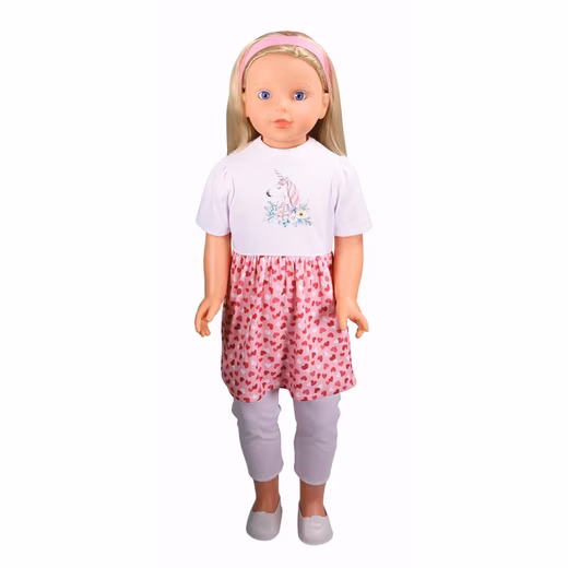 Baby doll Besttoy - walking doll Josy - blonde - approx. 86 cm