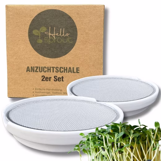 Cress growing pot, germination trays with 2 x cress sieves, high quality