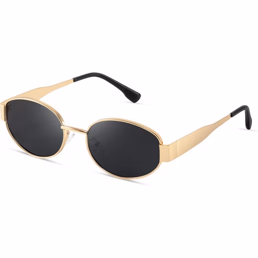 Retro Sunglasses Polarized Sunglasses Women Men Retro Oval Gold Vintage UV400