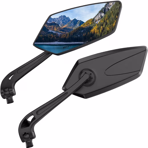 Bicycle mirrors, 2 pieces, HD bicycle mirrors, e-bike, extra large rearview mirror surface (Impact-resistant real glass bicycle rearview mirror, bike mirror, bicycle mirror, handlebar (left+right), 360° adjustable and rotatable rearview mirror), Handlebar (left+right), 360° adjustable and rotatable rearview mirror