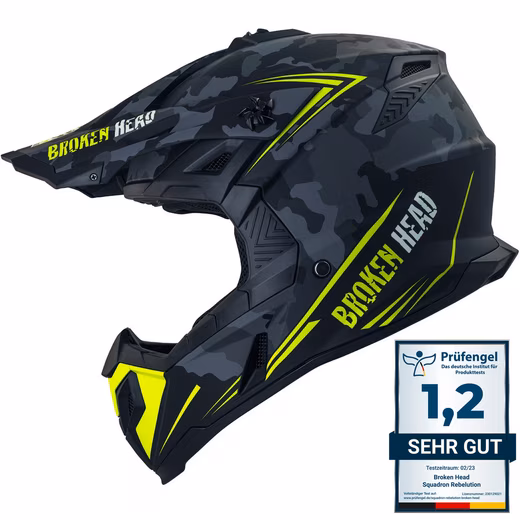 Motocross helmet Squadron Rebelution Yellow Two closures
