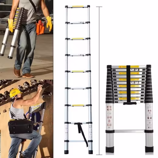 Premium 3.2 meter telescopic extension ladder