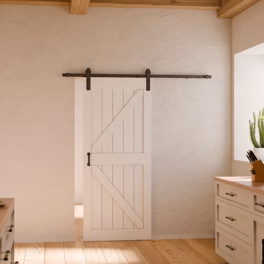 Sliding Door Wooden Sliding Door Barn Door White, Size Selection