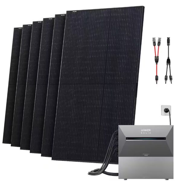 All-in-one balcony power plant with storage, 3000W, complete, plug-in - 5.4 kWh Anker Sol