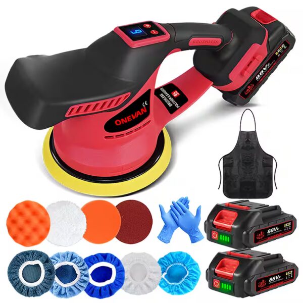 Cordless Polisher Set 150mm Car Polishing Set 5800 RPM Polishing Polisher