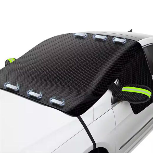 Windscreen cover with 6 magnets & 4 straps, car cover winter, car cover