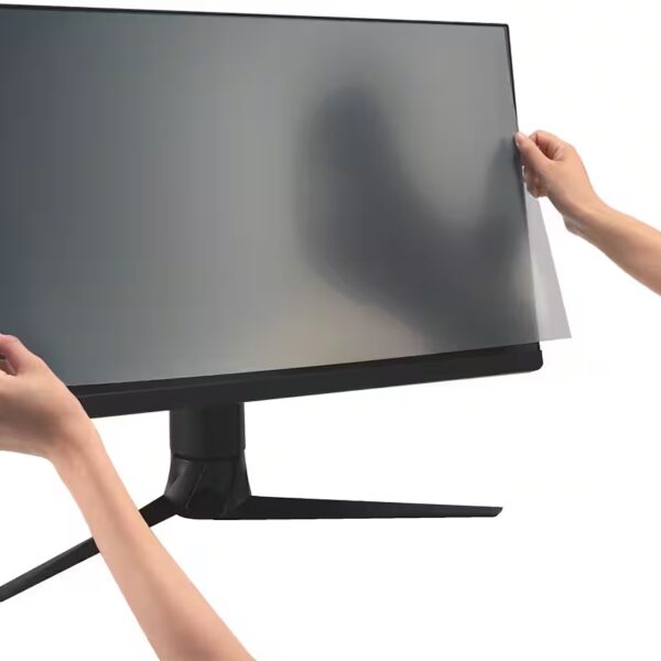 Privacy film, glare and blue light filter for 27-inch monitors, transparent