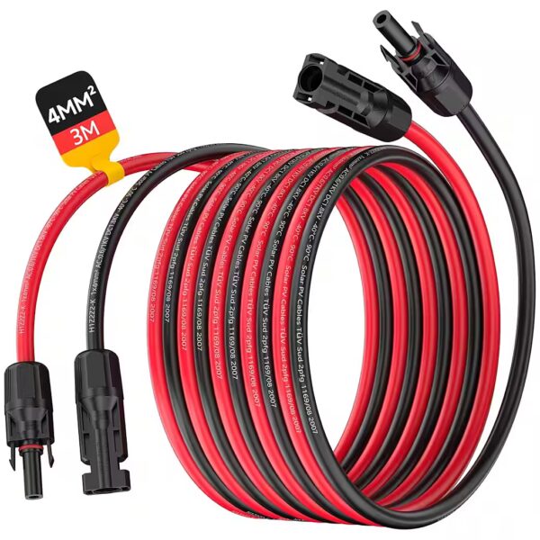 Solar system 4 mm²/12AWG solar cable extension cable (with socket and plug)