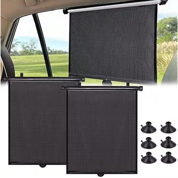 Car sunshade side window sun visor automatic sunshade curtain 2 pieces