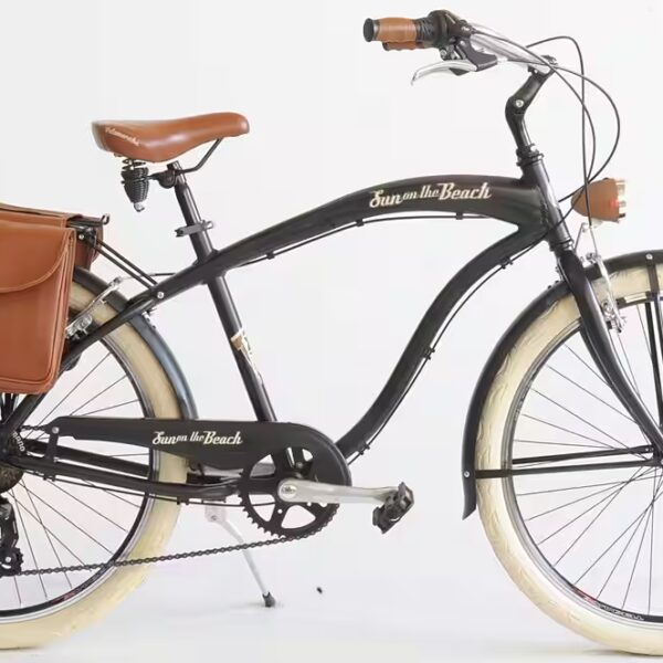 Cruiser CRUISER Sun on the beach MAN 6-speed derailleur gears, (2-piece set with double panniers), for men, derailleur gears