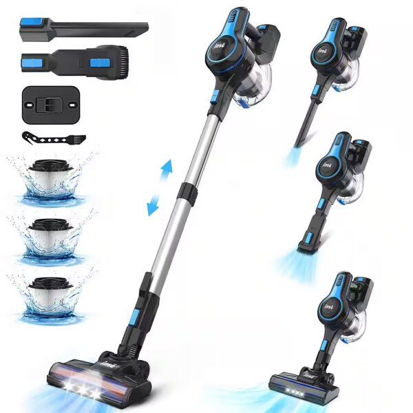 Cordless handheld and stick vacuum cleaner, cordless vacuum cleaner, ultra-efficient filtration system