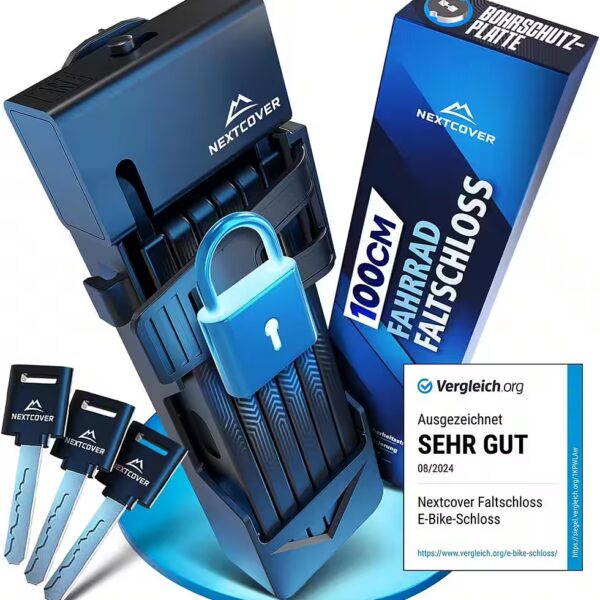 NEXTCOVER® folding bicycle lock with SteelSecure technology