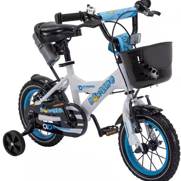 Children's Bicycle BMX Donaldo incl. Basket - White / Blue