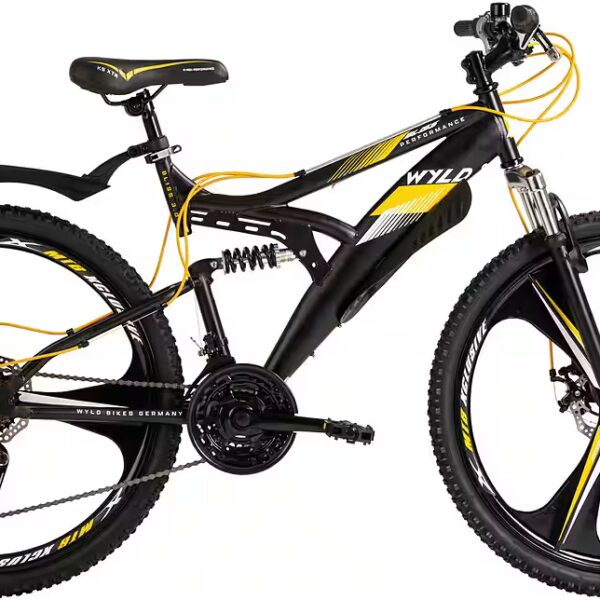 Mountain Bike Full Suspension 26'' Bliss Black-Yellow 21 Gears