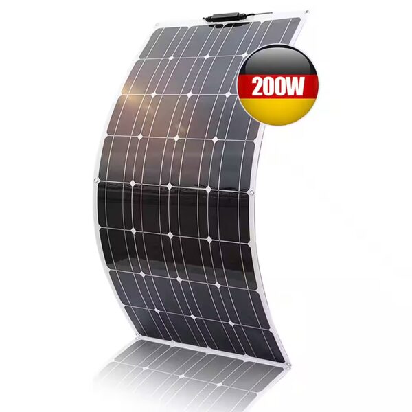 200W efficient flexible solar panel made of monocrystalline silicon