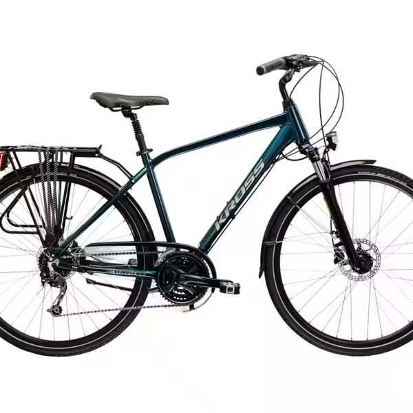 KROSS Trekking Bike, Men's Trekking Bike, 28" Explorer 45.0, Blue, 24 Gears