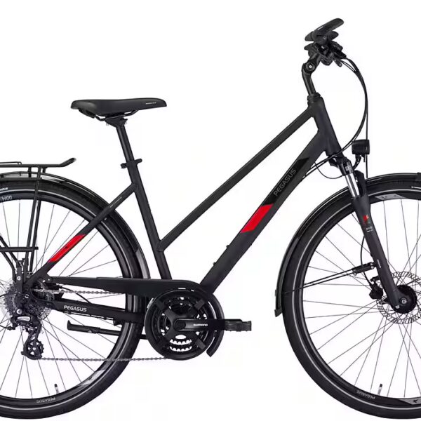 Trekking bike Pegasus Solero SL Disc 24 women's trapeze black 2024