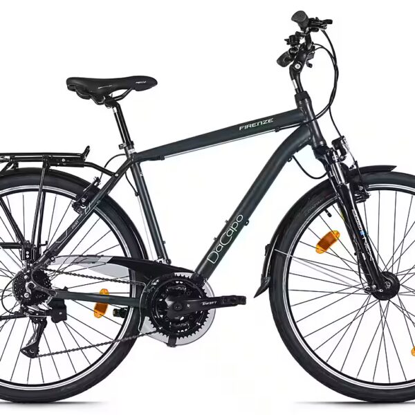 Trekking bike Firenze 200 anthracite 24 gears frame size 53 cm
