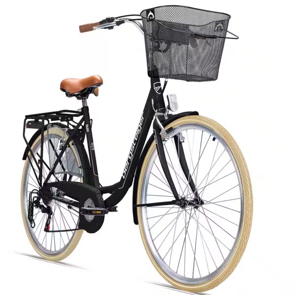 City bike Paris 26 inch, 28 inch women's bicycle, from 140 cm, basket, light