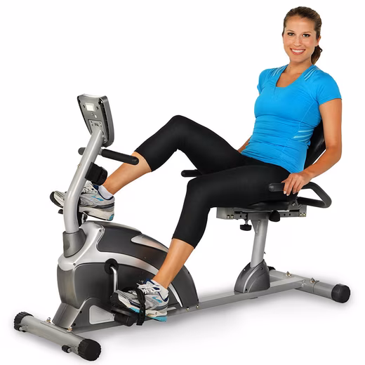 Exercise trainer with magnetic brake & 8 resistance levels, pulse measurement & 136 kg