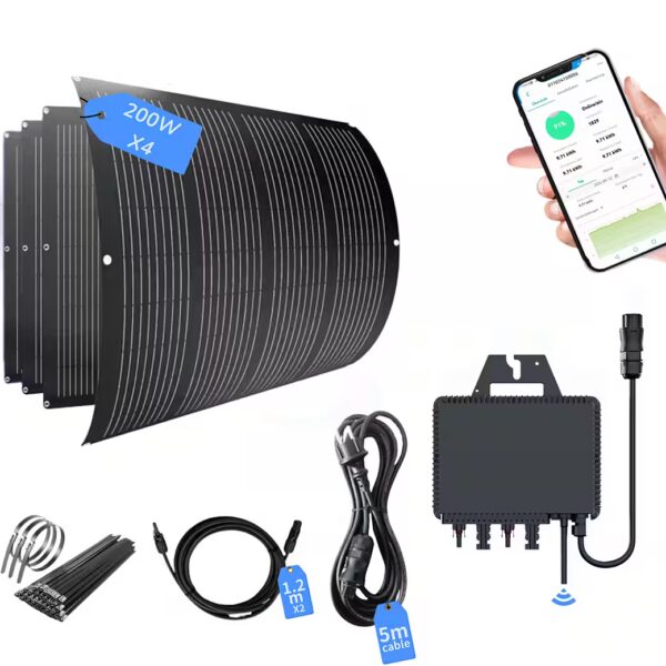 Balcony Power Plant Solar Panel Flexible 4x200W Flexible Solar Module for Balcony Power Plant