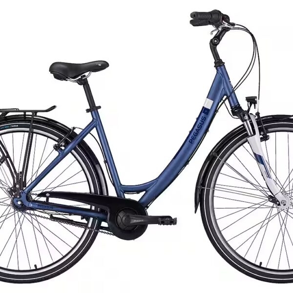Pegasus Piazza 7 women's city bike, dark blue, 2026 7-speed Shimano Nexus SG-C3001, hub gear