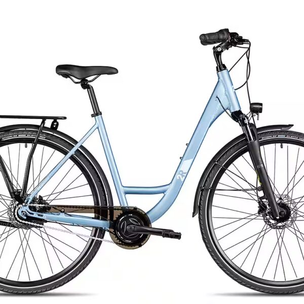 TRX GO Wave city bike 7-speed Shimano Nexus 7-speed SG-C3001-7D derailleur, internal gear hub with freewheel, hydraulic disc brake, blue