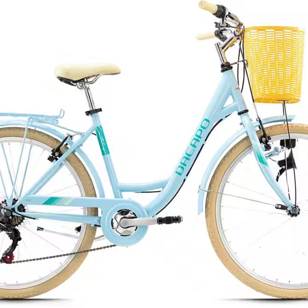 Cantaloupe city bike 6-speed Shimano Tourney derailleur, derailleur gears, for women, derailleur gears