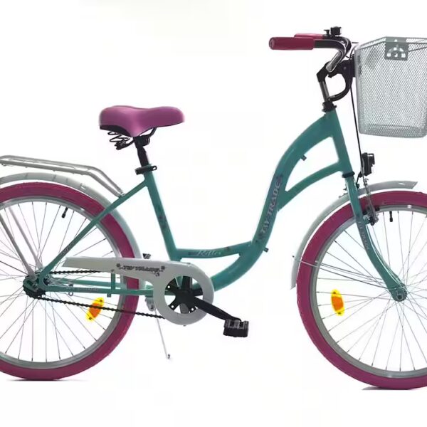 24-inch City Bike for Girls, StVO compliant, Reflex brakes, 1-speed