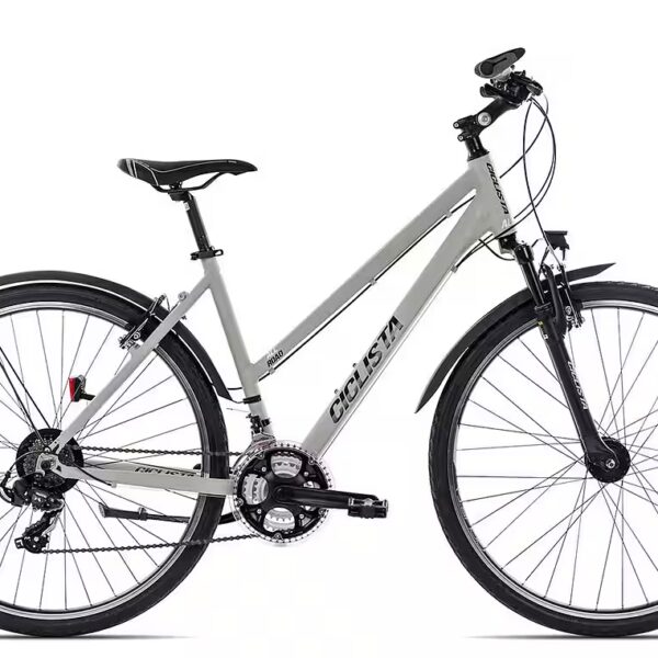 Cross bike All Road Trapez 21-speed Shimano Tourney 21 derailleur, derailleur gears, 28-inch women's cross bike, white