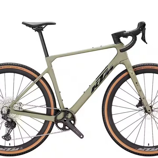 KTM Gravelator Elite green 2026 gravel bike 12 speed SHIMANO GRX RX822-12 SGS shadow+, derailleur gears