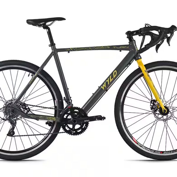 WYLD Gravel Bike 28'' Turin Grey-Yellow 16 gears Frame size 56 cm