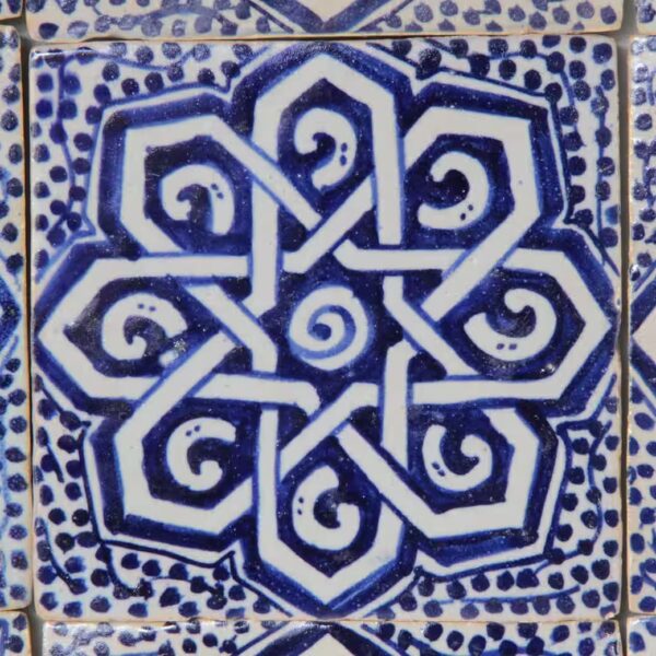 Wall tile Oriental hand-painted tile Moroccan ceramic tile Aisha